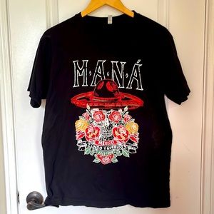 Maná Concert Shirt, Lindo y Querido 2023 Tour, Mexico Large Black 100% Cotton
